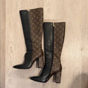 Louis Vuitton Black and Brown Women's Boots